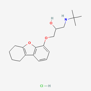 1-(Tert-butylamino)-3-(6,7,8,9-tetrahydrodibenzofuran-4-yloxy)propan-2-ol;hydrochloride