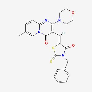 3-[(3-benzyl-4-oxo-2-thioxo-1,3-thiazolidin-5-ylidene)methyl]-7-methyl-2-(4-morpholinyl)-4H-pyrido[1,2-a]pyrimidin-4-one