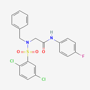 molecular formula C21H17Cl2FN2O3S B3705961 N~2~-benzyl-N~2~-[(2,5-dichlorophenyl)sulfonyl]-N-(4-fluorophenyl)glycinamide 