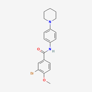 molecular formula C19H21BrN2O2 B3705969 3-bromo-4-methoxy-N-[4-(1-piperidinyl)phenyl]benzamide 