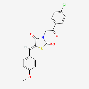 molecular formula C19H14ClNO4S B3706023 3-[2-(4-chlorophenyl)-2-oxoethyl]-5-(4-methoxybenzylidene)-1,3-thiazolidine-2,4-dione 