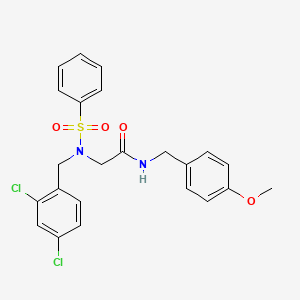 molecular formula C23H22Cl2N2O4S B3706035 N~2~-(2,4-dichlorobenzyl)-N-(4-methoxybenzyl)-N~2~-(phenylsulfonyl)glycinamide 