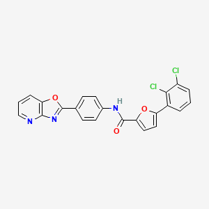 molecular formula C23H13Cl2N3O3 B3706056 5-(2,3-dichlorophenyl)-N-(4-[1,3]oxazolo[4,5-b]pyridin-2-ylphenyl)-2-furamide 