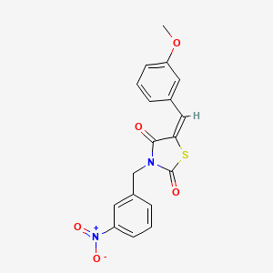 (5E)-5-(3-methoxybenzylidene)-3-(3-nitrobenzyl)-1,3-thiazolidine-2,4-dione