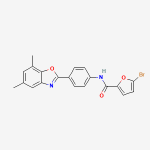 5-bromo-N-[4-(5,7-dimethyl-1,3-benzoxazol-2-yl)phenyl]furan-2-carboxamide