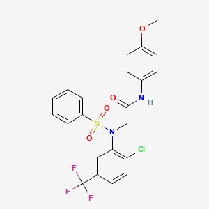 2-{N-[2-CHLORO-5-(TRIFLUOROMETHYL)PHENYL]BENZENESULFONAMIDO}-N-(4-METHOXYPHENYL)ACETAMIDE