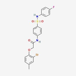 2-(2-bromo-4-methylphenoxy)-N-{4-[(4-fluorophenyl)sulfamoyl]phenyl}acetamide