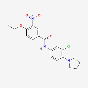 N-[3-chloro-4-(pyrrolidin-1-yl)phenyl]-4-ethoxy-3-nitrobenzamide