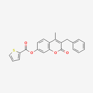 3-benzyl-4-methyl-2-oxo-2H-chromen-7-yl thiophene-2-carboxylate