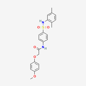 molecular formula C23H24N2O5S B3706214 N-(4-{[(2,5-dimethylphenyl)amino]sulfonyl}phenyl)-2-(4-methoxyphenoxy)acetamide 