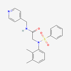 molecular formula C22H23N3O3S B3706226 2-[2,3-Dimethyl(phenylsulfonyl)anilino]-N-(4-pyridylmethyl)acetamide 