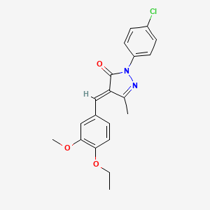 2-(4-chlorophenyl)-4-(4-ethoxy-3-methoxybenzylidene)-5-methyl-2,4-dihydro-3H-pyrazol-3-one