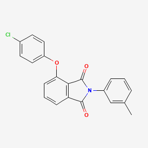 molecular formula C21H14ClNO3 B3706252 4-(4-chlorophenoxy)-2-(3-methylphenyl)-1H-isoindole-1,3(2H)-dione 