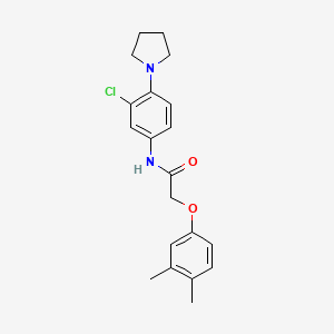 molecular formula C20H23ClN2O2 B3706264 N-[3-chloro-4-(pyrrolidin-1-yl)phenyl]-2-(3,4-dimethylphenoxy)acetamide 