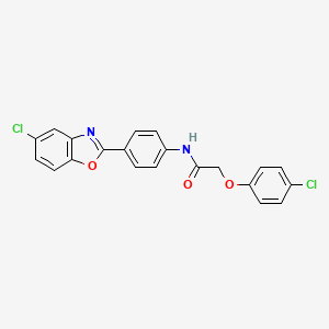 N-[4-(5-chloro-1,3-benzoxazol-2-yl)phenyl]-2-(4-chlorophenoxy)acetamide