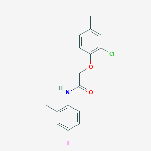 molecular formula C16H15ClINO2 B3706296 2-(2-chloro-4-methylphenoxy)-N-(4-iodo-2-methylphenyl)acetamide 