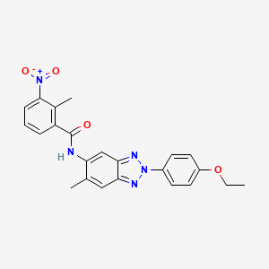 N-[2-(4-ethoxyphenyl)-6-methyl-2H-benzotriazol-5-yl]-2-methyl-3-nitrobenzamide