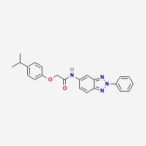 molecular formula C23H22N4O2 B3706331 2-(4-isopropylphenoxy)-N-(2-phenyl-2H-1,2,3-benzotriazol-5-yl)acetamide 