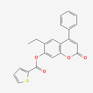 6-ethyl-2-oxo-4-phenyl-2H-chromen-7-yl thiophene-2-carboxylate