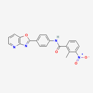 molecular formula C20H14N4O4 B3706383 2-methyl-3-nitro-N-(4-[1,3]oxazolo[4,5-b]pyridin-2-ylphenyl)benzamide 