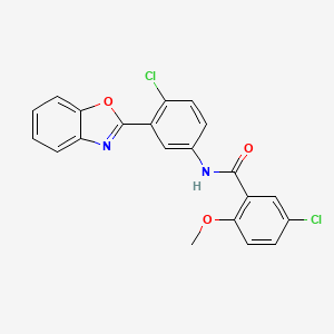 N-[3-(1,3-benzoxazol-2-yl)-4-chlorophenyl]-5-chloro-2-methoxybenzamide