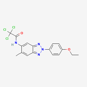 molecular formula C17H15Cl3N4O2 B3706403 2,2,2-trichloro-N-[2-(4-ethoxyphenyl)-6-methyl-2H-1,2,3-benzotriazol-5-yl]acetamide 