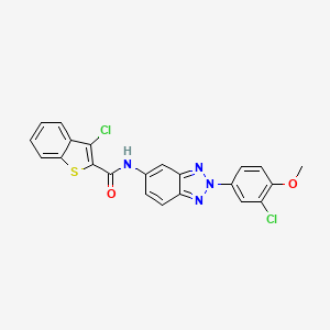 3-chloro-N-[2-(3-chloro-4-methoxyphenyl)-2H-1,2,3-benzotriazol-5-yl]-1-benzothiophene-2-carboxamide