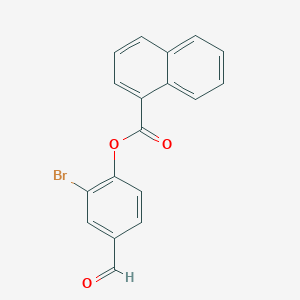 2-Bromo-4-formylphenyl naphthalene-1-carboxylate