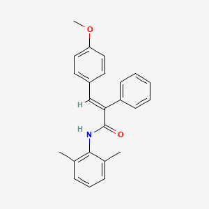 (E)-N-(2,6-dimethylphenyl)-3-(4-methoxyphenyl)-2-phenylprop-2-enamide