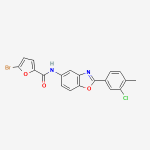 5-bromo-N-[2-(3-chloro-4-methylphenyl)-1,3-benzoxazol-5-yl]furan-2-carboxamide