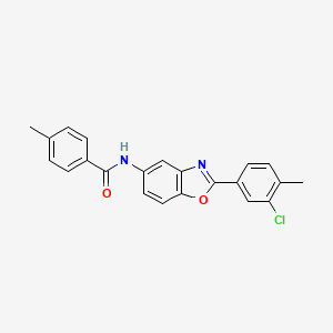 N-[2-(3-chloro-4-methylphenyl)-1,3-benzoxazol-5-yl]-4-methylbenzamide