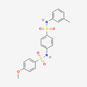 molecular formula C20H20N2O5S2 B3706549 4-methoxy-N-(4-{[(3-methylphenyl)amino]sulfonyl}phenyl)benzenesulfonamide 