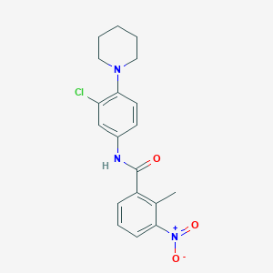 N-[3-chloro-4-(1-piperidinyl)phenyl]-2-methyl-3-nitrobenzamide