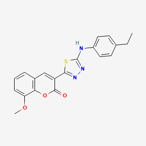 3-{5-[(4-ethylphenyl)amino]-1,3,4-thiadiazol-2-yl}-8-methoxy-2H-chromen-2-one