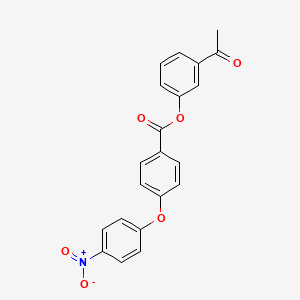 molecular formula C21H15NO6 B3706709 3-acetylphenyl 4-(4-nitrophenoxy)benzoate 