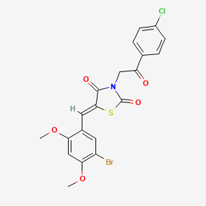 5-(5-bromo-2,4-dimethoxybenzylidene)-3-[2-(4-chlorophenyl)-2-oxoethyl]-1,3-thiazolidine-2,4-dione