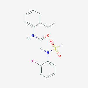 N-(2-ethylphenyl)-2-(2-fluoro-N-methylsulfonylanilino)acetamide