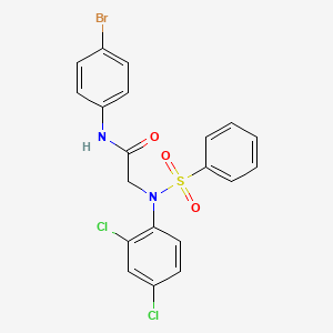 2-[N-(benzenesulfonyl)-2,4-dichloroanilino]-N-(4-bromophenyl)acetamide