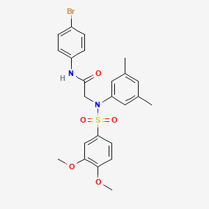 N~1~-(4-bromophenyl)-N~2~-[(3,4-dimethoxyphenyl)sulfonyl]-N~2~-(3,5-dimethylphenyl)glycinamide