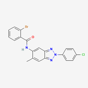 2-bromo-N-[2-(4-chlorophenyl)-6-methyl-2H-benzotriazol-5-yl]benzamide