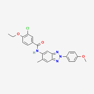 3-chloro-4-ethoxy-N-[2-(4-methoxyphenyl)-6-methyl-2H-1,2,3-benzotriazol-5-yl]benzamide