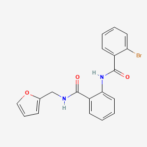 molecular formula C19H15BrN2O3 B3706846 2-bromo-N-(2-{[(2-furylmethyl)amino]carbonyl}phenyl)benzamide CAS No. 6369-09-1