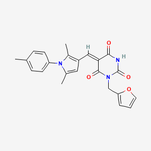 5-{[2,5-dimethyl-1-(4-methylphenyl)-1H-pyrrol-3-yl]methylene}-1-(2-furylmethyl)-2,4,6(1H,3H,5H)-pyrimidinetrione