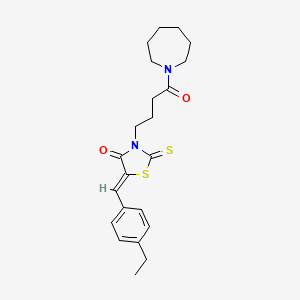 (5Z)-3-[4-(azepan-1-yl)-4-oxobutyl]-5-(4-ethylbenzylidene)-2-thioxo-1,3-thiazolidin-4-one