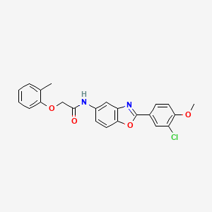 molecular formula C23H19ClN2O4 B3706884 N-[2-(3-chloro-4-methoxyphenyl)-1,3-benzoxazol-5-yl]-2-(2-methylphenoxy)acetamide 