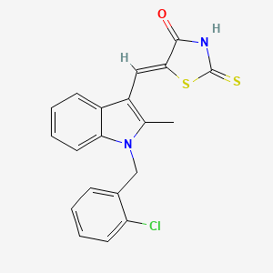 5-{[1-(2-chlorobenzyl)-2-methyl-1H-indol-3-yl]methylene}-2-thioxo-1,3-thiazolidin-4-one