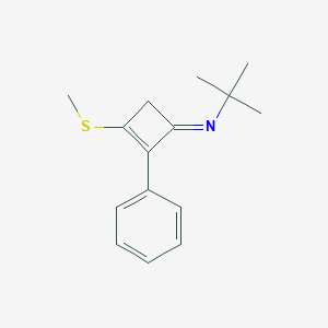 molecular formula C15H19NS B370692 1-(Methylthio)-2-phenyl-3-(tert-butylimino)-1-cyclobutene 