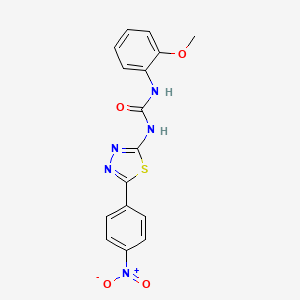 molecular formula C16H13N5O4S B3706925 N-(2-methoxyphenyl)-N'-[5-(4-nitrophenyl)-1,3,4-thiadiazol-2-yl]urea 