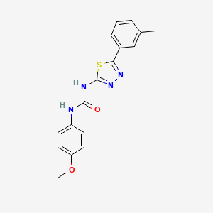 molecular formula C18H18N4O2S B3706936 N-(4-ethoxyphenyl)-N'-[5-(3-methylphenyl)-1,3,4-thiadiazol-2-yl]urea 