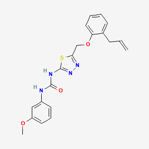 molecular formula C20H20N4O3S B3706956 1-(3-Methoxyphenyl)-3-(5-{[2-(prop-2-en-1-yl)phenoxy]methyl}-1,3,4-thiadiazol-2-yl)urea 